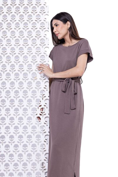 Dyed | Variegated Rib | Maxi Dress | AED 30.00