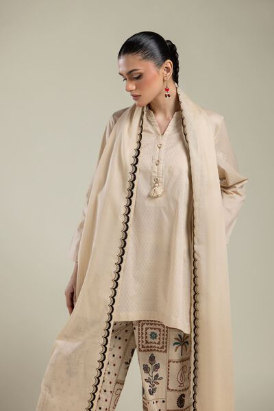 Embroidered | Lawn | Beige Lawn Dupatta | AED 130.00