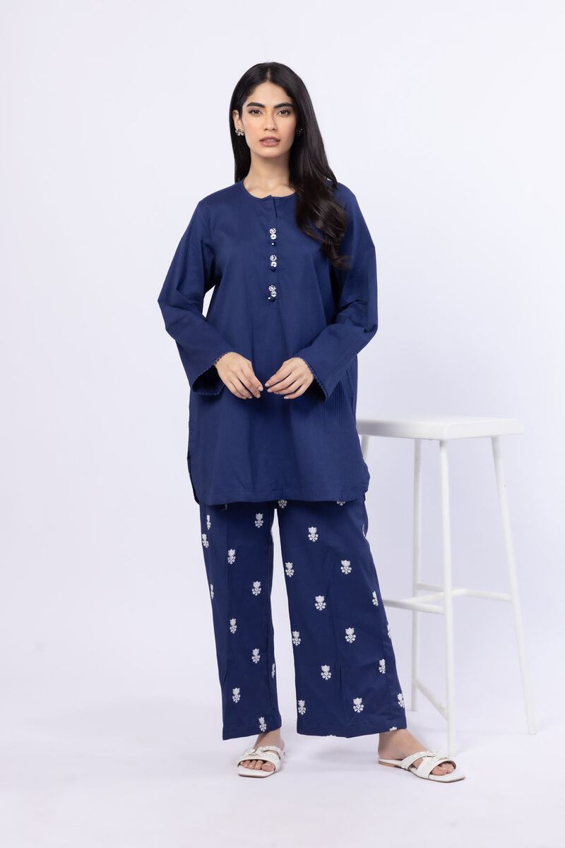 Embroidered | Ripple Crinkle | 2 Piece Co-ord Set | null