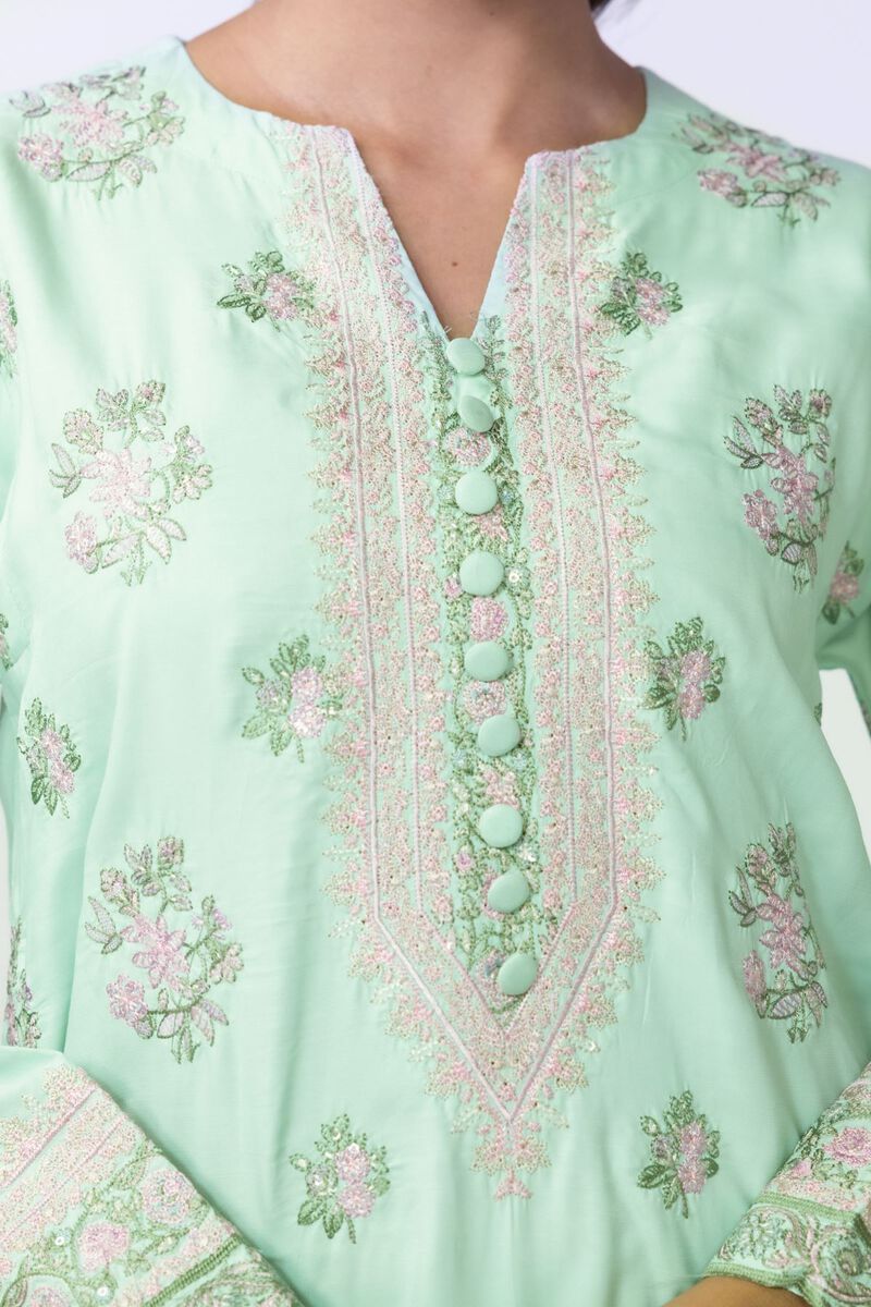 Embroidered | Russian Raw Silk | Kurta | AED 96.00