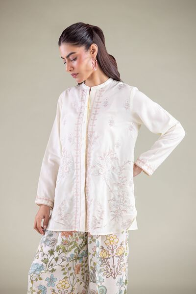 Embroidered | Textured Weave | Tunic | AED 75.00