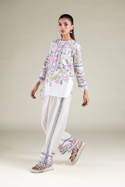 Embroidered | Cambric | Trousers | AED 60.00