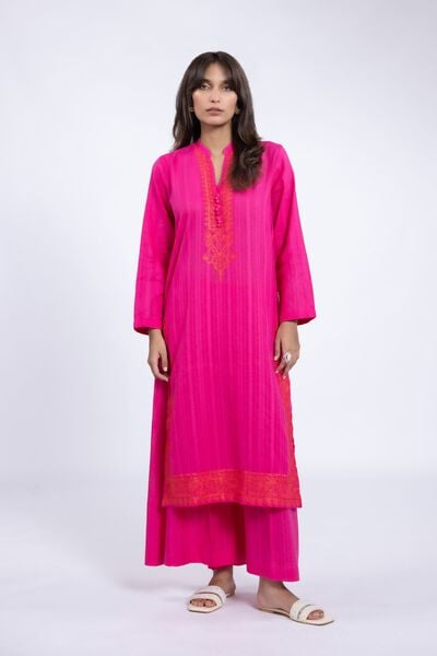 Embroidered | Leno | Kurta | AED 140.00
