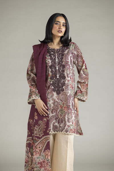 Embroidered | Mesuri | Paisley Tailored 3-Piece | AED 280.00