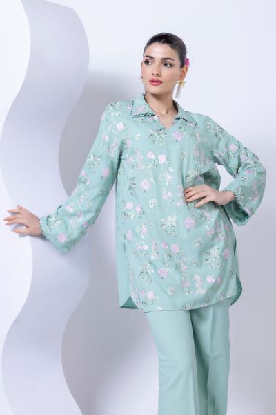 Embroidered | Crosshatch Raw Silk | Kurta | AED 90.00