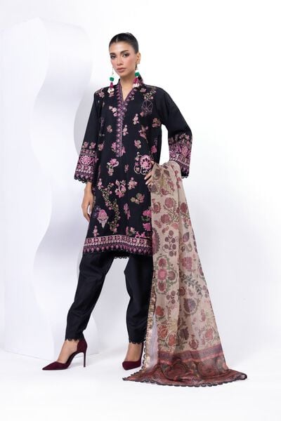Embroidered | Dull Raw Silk | Fabrics 3 Piece | AED 360.00