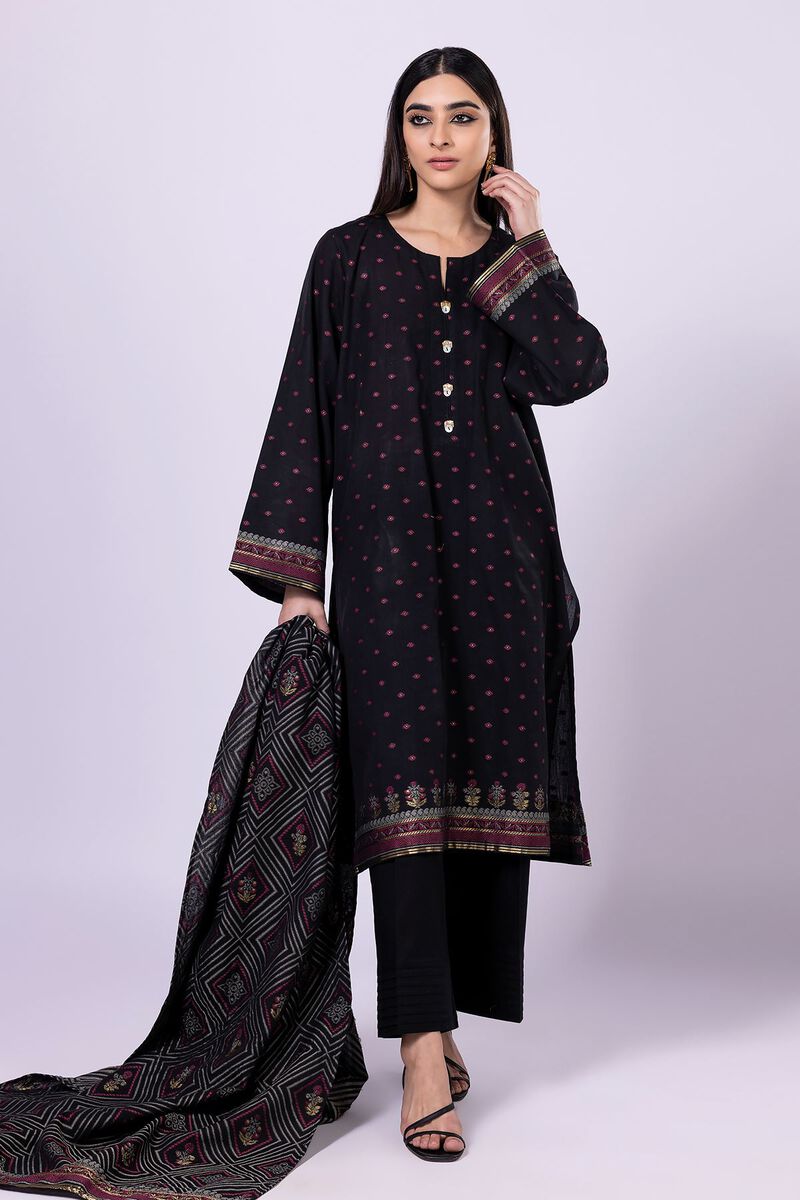 Dyed | Cotton Brosha Jacquard | Fabrics 3 Piece | null