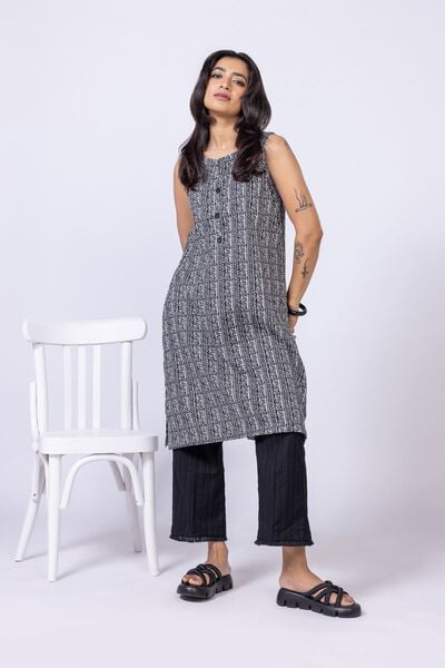 Printed | Textured Stretch | Kurta | AED 36.00