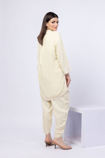 Embroidered | Crosshatch Raw Silk | Shalwar | AED 46.00