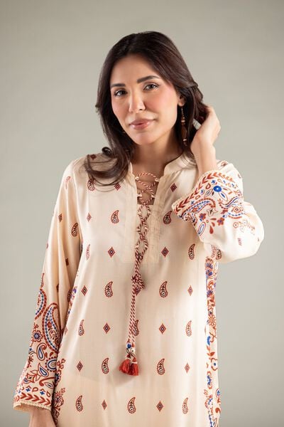 Printed | Viscose | Long Paisley Kurta | AED 150.00