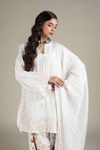 Embroidered | Raw Silk | Tailored Silk Suit | AED 350.00