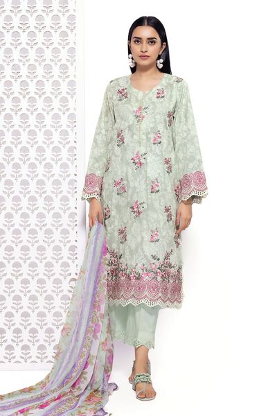 Cambric | Embroidered | Fabrics 3 Piece | AED 100.00