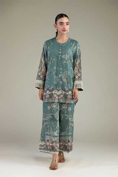 Printed | Cambric | Floral Cambric Pants | AED 130.00