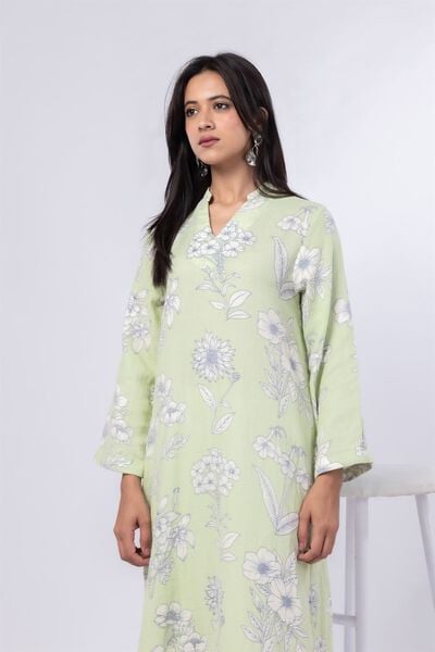 Printed | Cheese Cloth | Kurta | AED 160.00