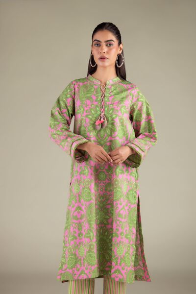 Printed | Cambric | Long Floral Kurta | AED 130.00