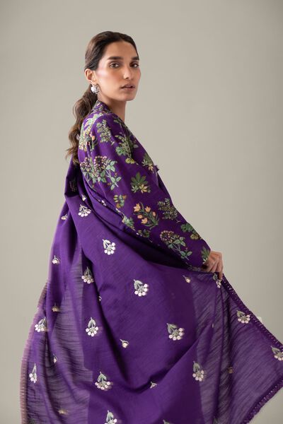 Embroidered | Textured Cotton | Dupatta | AED 100.00