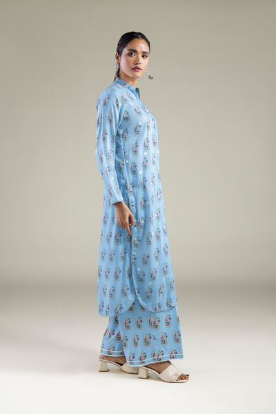 Embroidered | Viscose | Relaxed Paisley Pants | AED 24.00