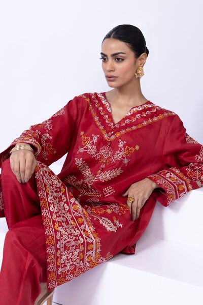 Embroidered | Thai Silk | Kurta | AED 78.00