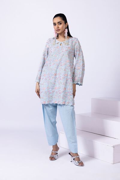 Embroidered | Polyester Crinkle Chiffon | Kurta | AED 102.00