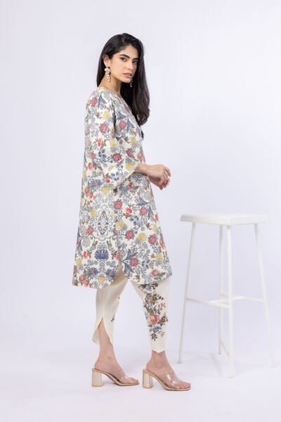 Printed | Russian Raw Silk | Pants | AED 46.00