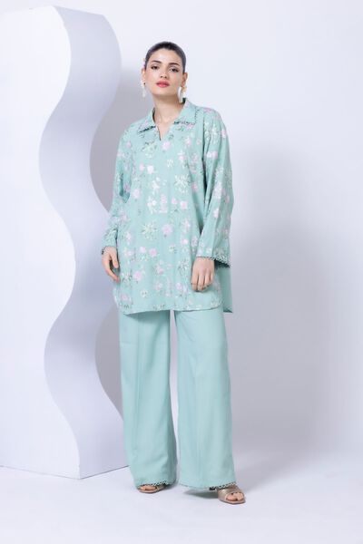 Embroidered | Crosshatch Raw Silk | Kurta | AED 90.00