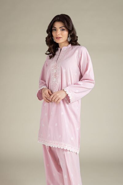 Embroidered | Cotton Dobby | 2-Piece Tailored Set | AED 230.00