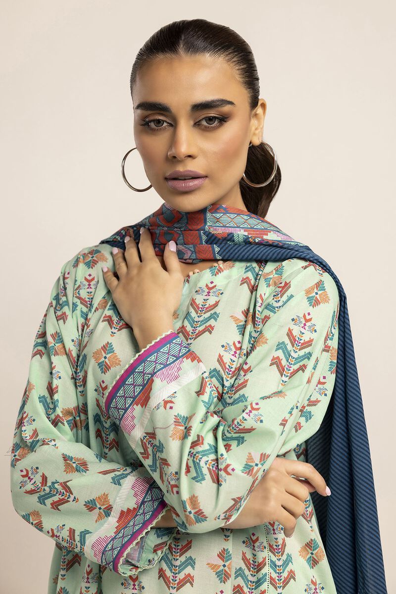 Printed | Cambric | Fabrics 3 Piece | null