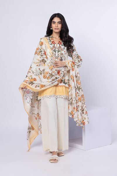 Embroidered | Cambric | Pants | AED 88.00