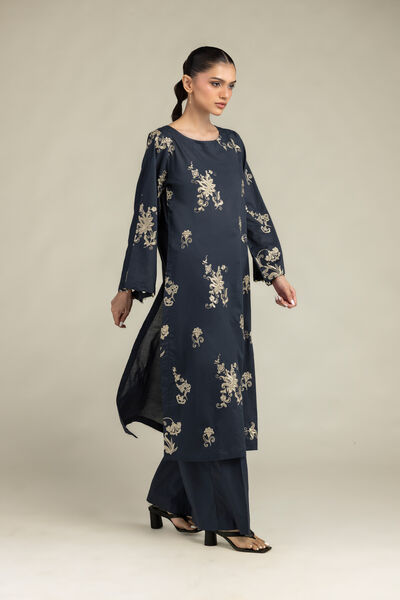 Embroidered | Cambric | Solid Cambric Pants | AED 130.00