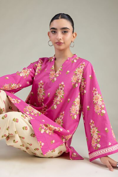 Printed | Cambric | Floral Cambric Kurta | AED 150.00