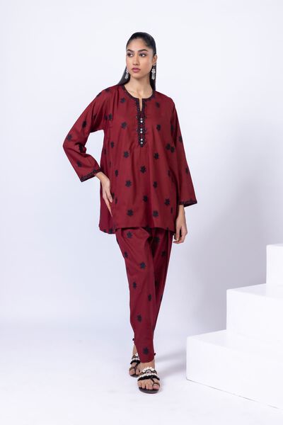 Embroidered | Crosshatch Poplin | Kurta | AED 60.00