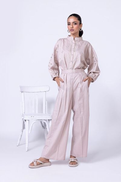 Dyed | Crosshatch Poplin | Trousers | AED 24.00
