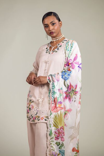 Raw Silk | 3-Piece Dress | AED 390.00