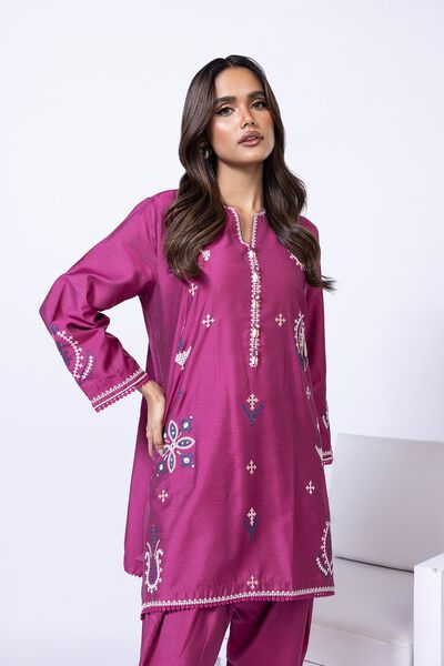 Embroidered | Raw Silk | Kurta | AED 60.00