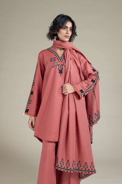Embroidered | Textured Cotton | Dupatta | AED 80.00