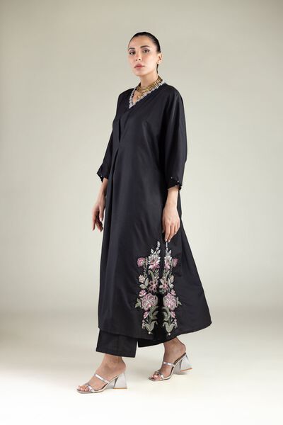 Embroidered | Raw Silk | All-Season Regular Pants | AED 65.00