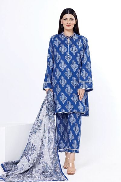 Printed | Slub Lawn | Fabrics 3 Piece | AED 80.00