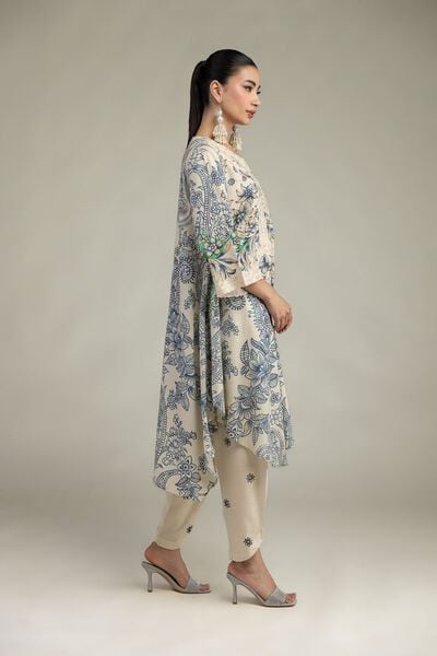 Embroidered | Raw Silk | Floral Silk Shalwar | AED 39.00