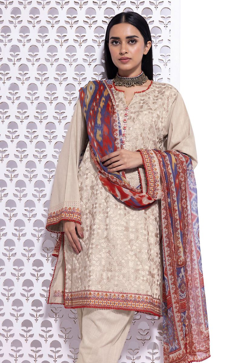 Embroidered | Crosshatch | Fabrics 3 Piece | null