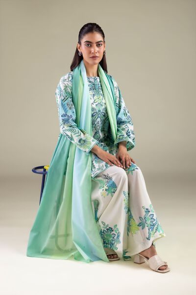 Printed | Cambric | Regular Fit Kurta | AED 100.00