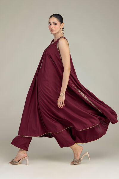Embroidered | Raw Silk | Raw Silk Pants | AED 45.00