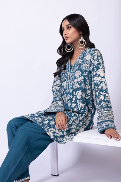 Embroidered | Polyester Crinkle Chiffon | Kurta | AED 320.00
