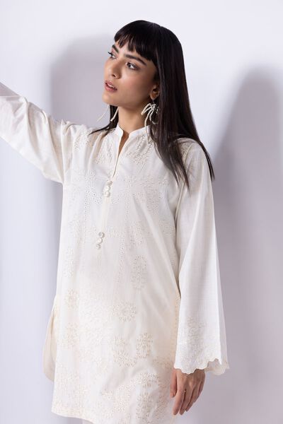 Embroidered | Crosshatch Poplin | Kurta | AED 98.00