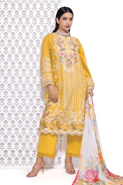 Cambric | Embroidered | Fabrics 3 Piece | AED 100.00