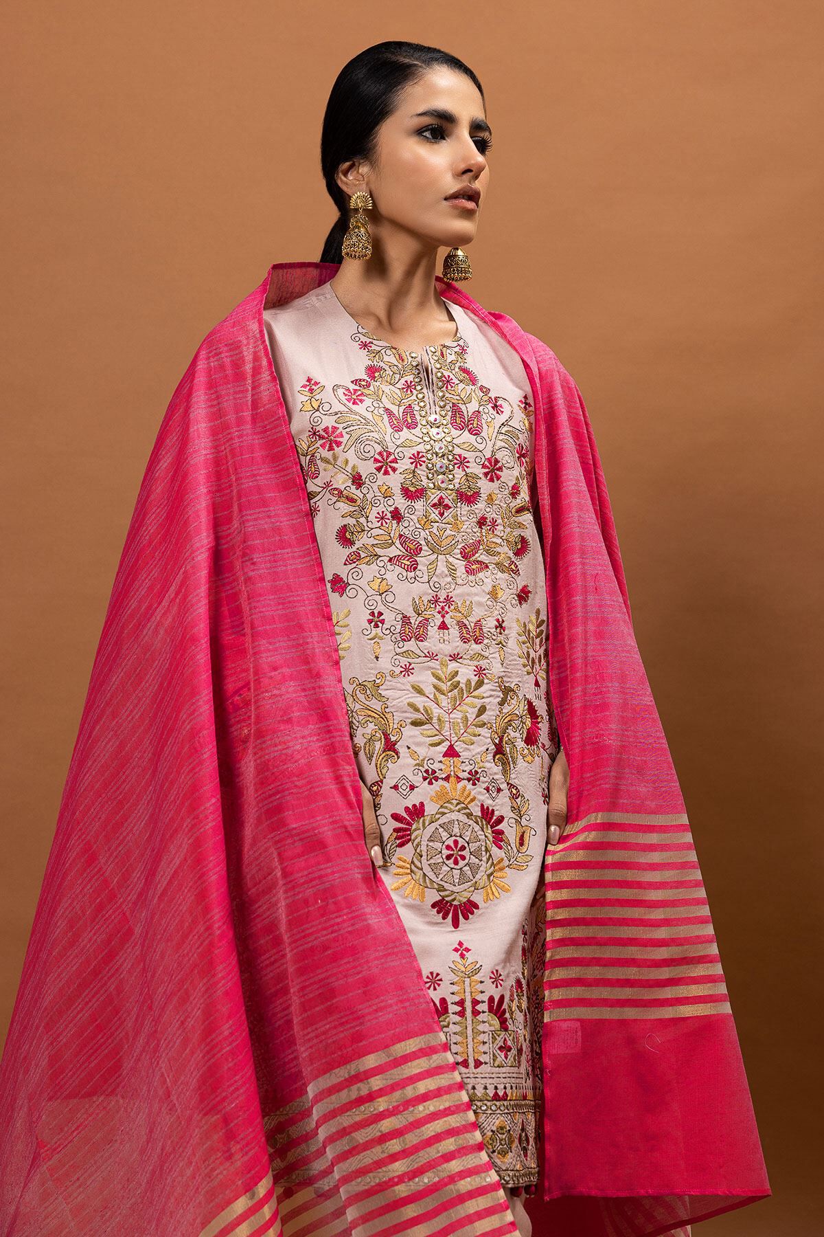Khadi top raw silk