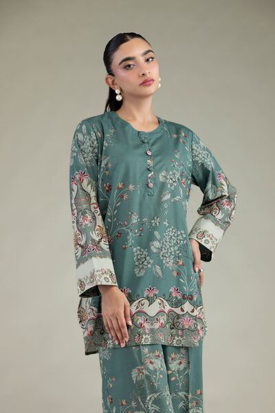 Printed | Cambric | Floral Cambric Kurta | AED 150.00