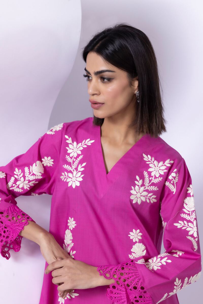 Embroidered | Crosshatch Poplin | Kurta | null
