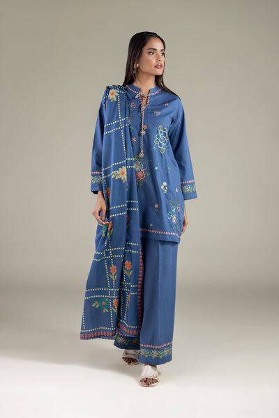 Embroidered | Cotton Dobby | Pants | AED 100.00