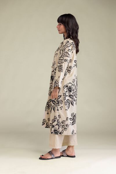 Dyed | Cambric | Beige Solid Pants | AED 80.00