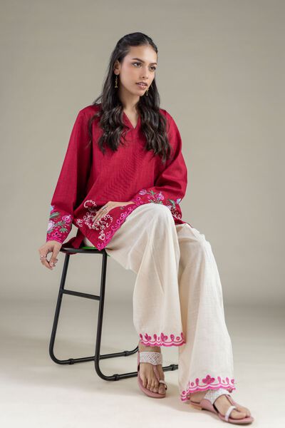 Embroidered | Heavy Textured Cotton | Kurta | AED 140.00